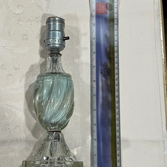 Antique Glass Table Lamp - Picture 9 of 12